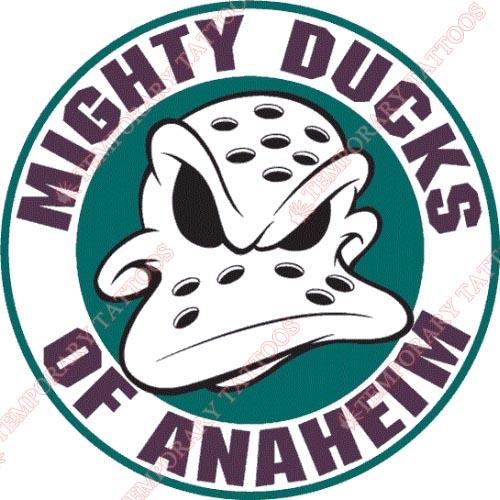 Anaheim Ducks Customize Temporary Tattoos Stickers NO.60